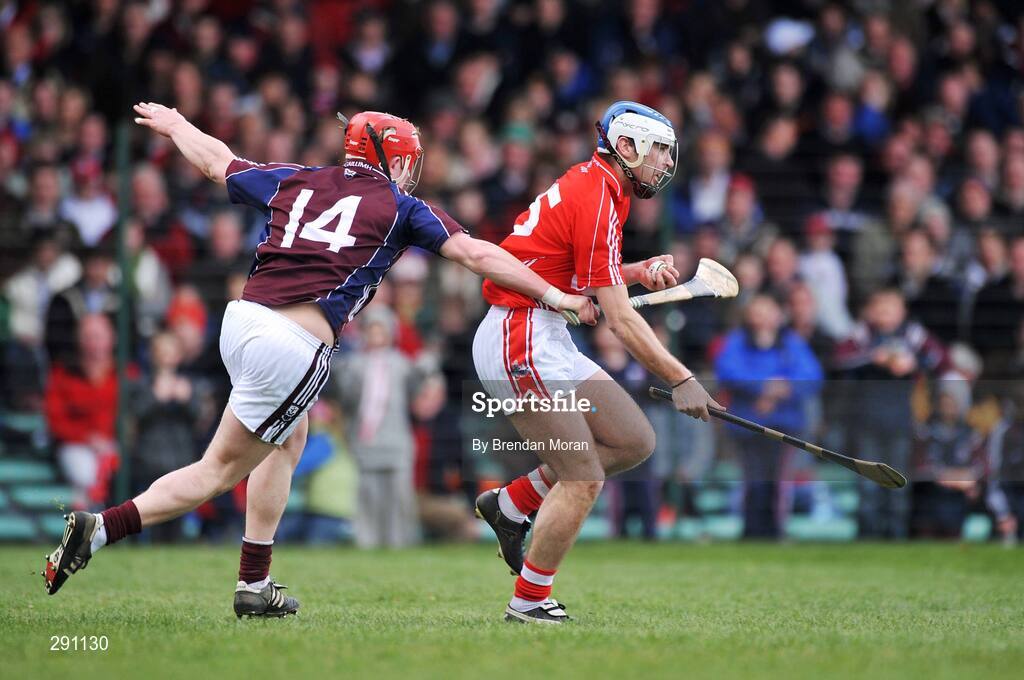 13 April 2008; Ronan Curran, Cork, in action against Joe Canning, Galway. Allianz National Hurling League, Division 1, semi-final, Cork v Galway, Gaelic Grounds, Limerick. Picture credit: Brendan Moran / SPORTSFILE