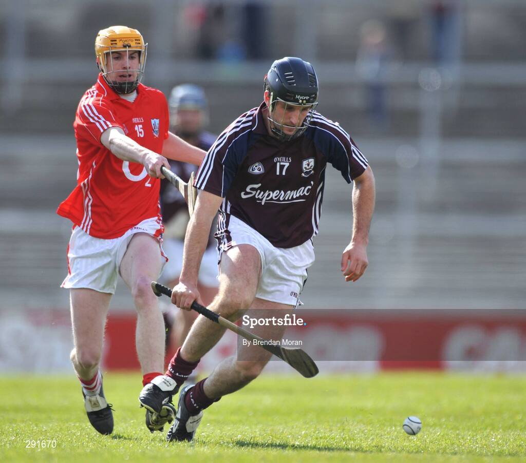 13 April 2008; Shane Kavanagh, Galway, in action against Cathal Naughton, Cork. Allianz National Hurling League, Division 1, semi-final, Cork v Galway, Gaelic Grounds, Limerick. Picture credit: Brendan Moran / SPORTSFILE