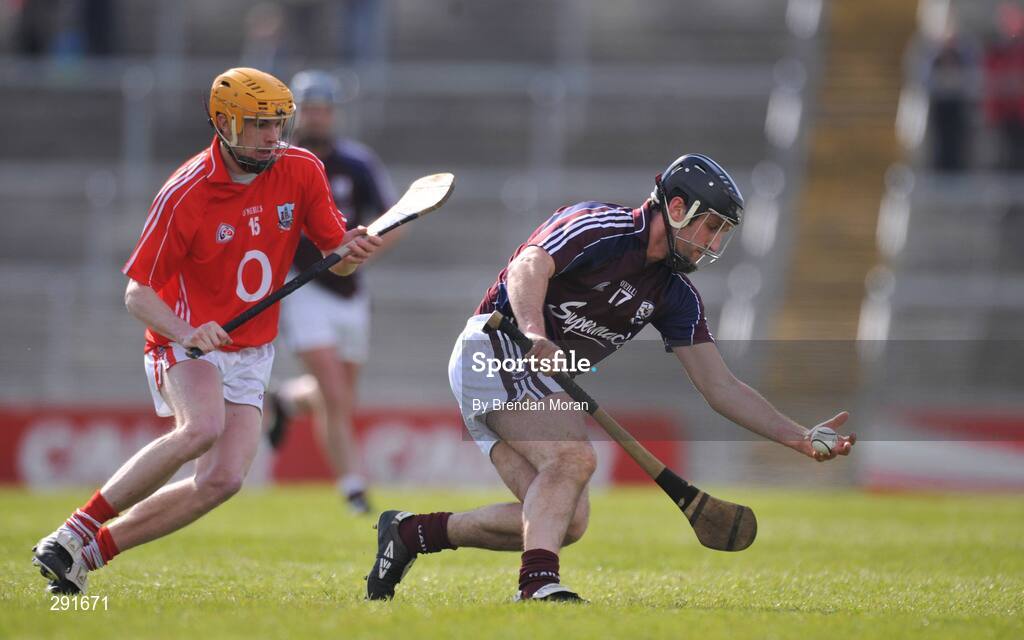 13 April 2008; Shane Kavanagh, Galway, in action against Cathal Naughton, Cork. Allianz National Hurling League, Division 1, semi-final, Cork v Galway, Gaelic Grounds, Limerick. Picture credit: Brendan Moran / SPORTSFILE