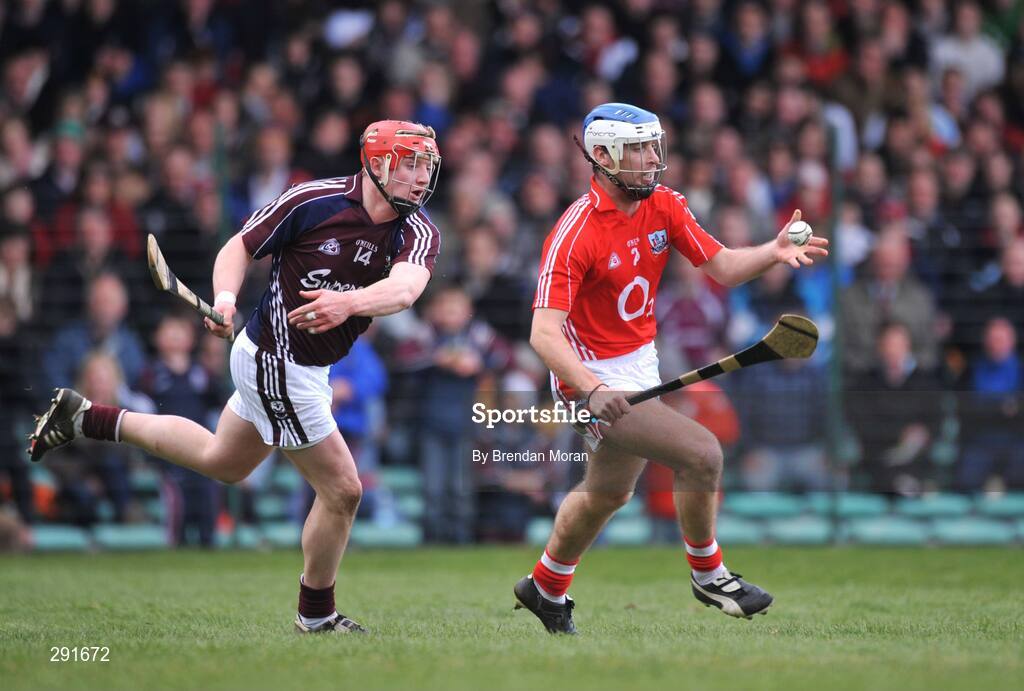 13 April 2008; Ronan Curran, Cork, in action against Joe Canning, Galway. Allianz National Hurling League, Division 1, semi-final, Cork v Galway, Gaelic Grounds, Limerick. Picture credit: Brendan Moran / SPORTSFILE