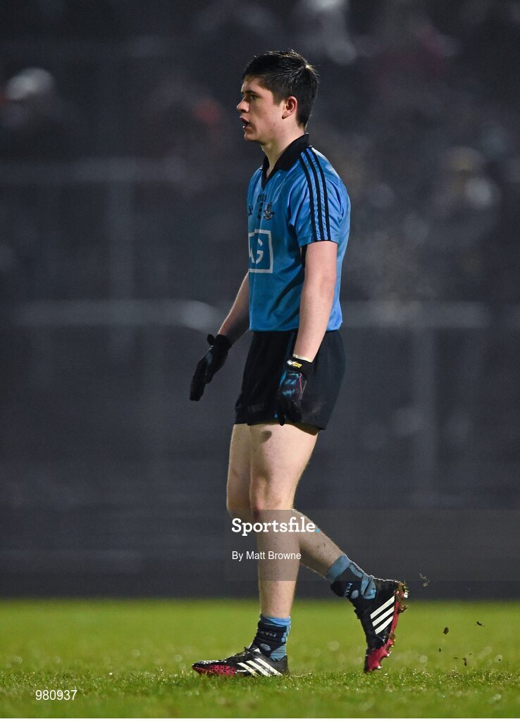 2 April 2015; Conor Mullally, Dublin. EirGrid Leinster U21 Football Championship Final, Dublin v Kildare. Páirc Táilteann, Navan, Co. Meath. Picture credit: Matt Browne / SPORTSFILE