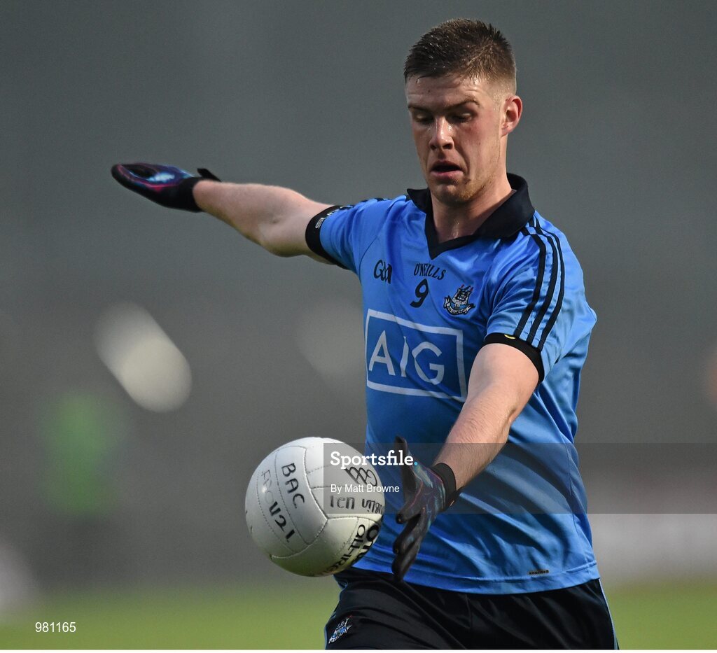 2 April 2015; Shane Carthy, Dublin. EirGrid Leinster U21 Football Championship Final, Dublin v Kildare. Páirc Táilteann, Navan, Co. Meath. Picture credit: Matt Browne / SPORTSFILE