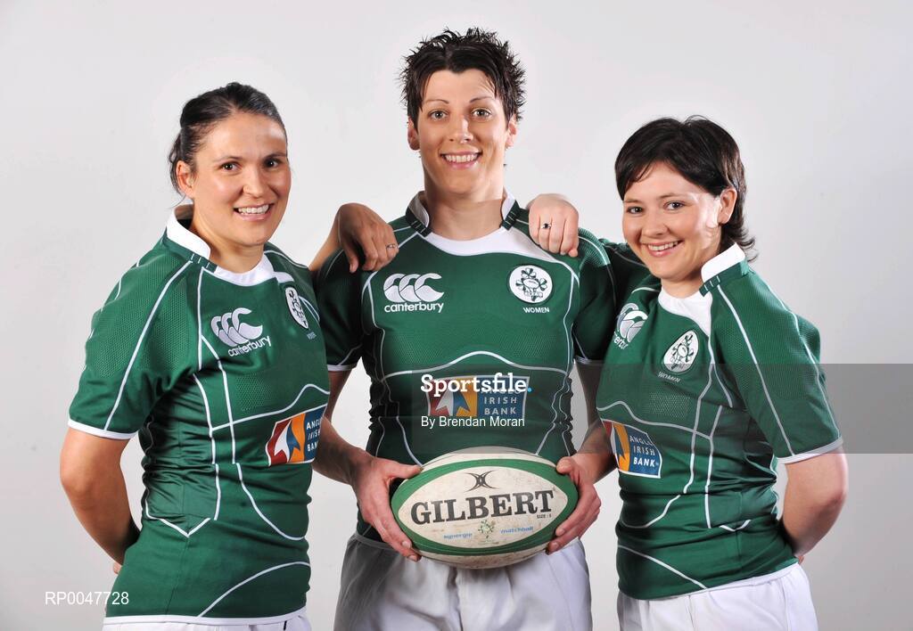 17 April 2008; A new series focusing on Irish women involved in sport at the highest level begins on Setanta Ireland on Monday April 21st next. 'Winning Women' will be broadcast at 9.30pm. The series celebrates young Irish women sports stars and examines life on and off the competitive field. Pictured, from left are, Ireland players Tania Rosser, Orla Brennan and Yvonne Nolan. Digital Exchange, The Digital Hub, Crane Street, Dublin. Picture credit: Brendan Moran / SPORTSFILE