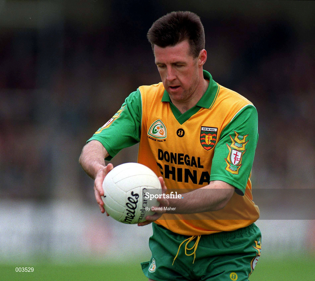 14 May 1995; Brian Murray of Donegal during the Church & General National Football League Final match between Derry and Donegal at Croke Park in Dublin. Photo by David Maher/Sportsfile