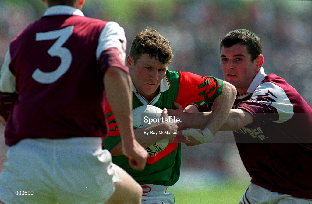 25 May 1997; David Nestor of Mayo in action during the GAA Football Senior Championship Quarter-Final match between Galway and Mayo at Tuam Stadium in Tuam, Galway. Photo by Ray McManus/Sportsfile