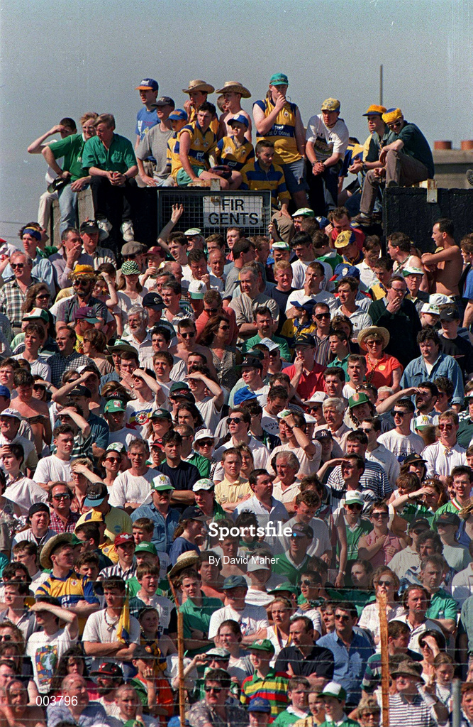 16 June 1996; Supporters during the Munster GAA Hurling Senior Championship Semi-Final match between Limerick and Clare at Gaelic Grounds in Limerick. Photo by David Maher/Sportsfile
