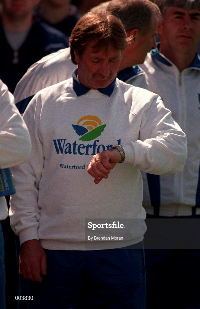 25 May 1997; Waterford Manager Gerald McCarthy during the Guinness Munster Senior Hurling Championship Quarter-Final match between Limerick and Waterford at Semple Stadium in Thurles, Tipperary. Photo by Brendan Moran/Sportsfile