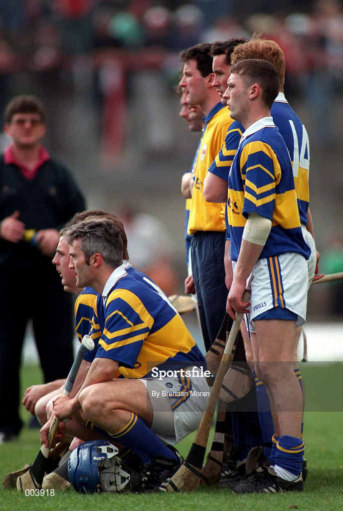 13 April 1997; Tipperary team portrait, including Colm Bonnar, left and Liam Cahill ahead of the National Hurling League Division 1 match betweenLimerick and Tipperary at the Gaelic Grounds in Limerick. Photo by Brendan Moran/Sportsfile