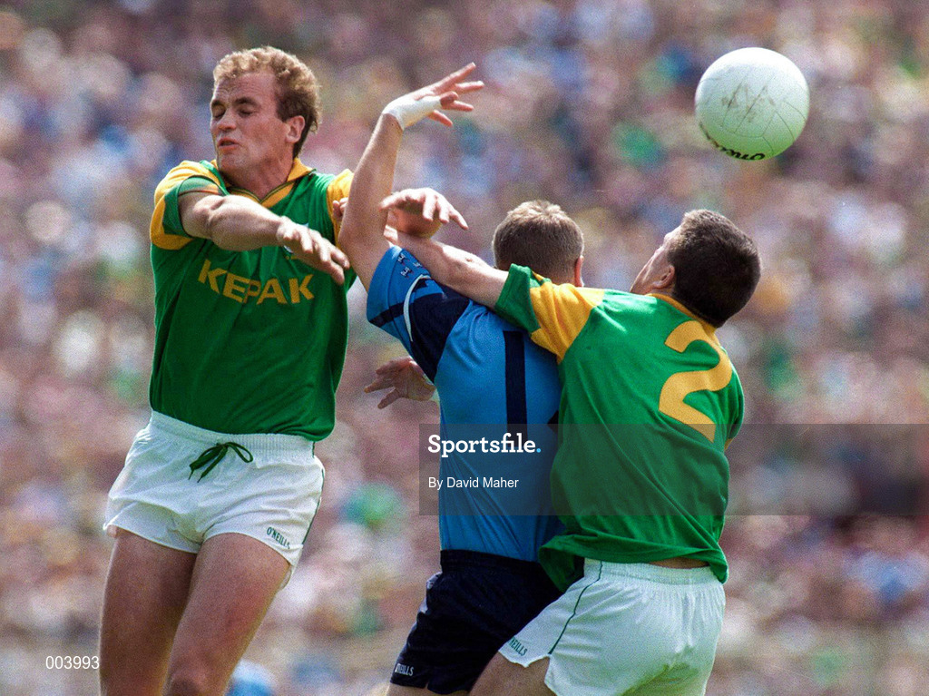 15 June 1997; John McDermott, left, and Mark O'Reilly of Meath in action against Charlie Redmond of Dublin during the GAA Senior Football Championship Quarter-Final match between Meath and Dublin at Croke Park in Dublin. Photo by David Maher/Sportsfile