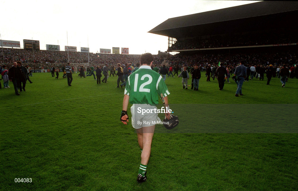 4 September 1994; Mike Galligan of Limerick leaves the field following his side's defeat in the All-Ireland Senior Hurling Championship Final match between Limerick and Offaly at Croke Park in Dublin. Photo by Ray McManus/Sportsfile