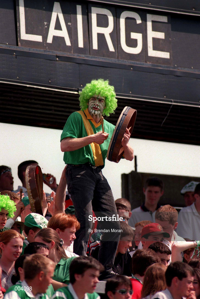 25 May 1997; A Limerick supporter during the Munster Senior Hurling Championship Quarter-Final between Limerick and Waterford at Semple Stadium in Thurles, Tipperary. Photo by Brendan Moran/Sportsfile