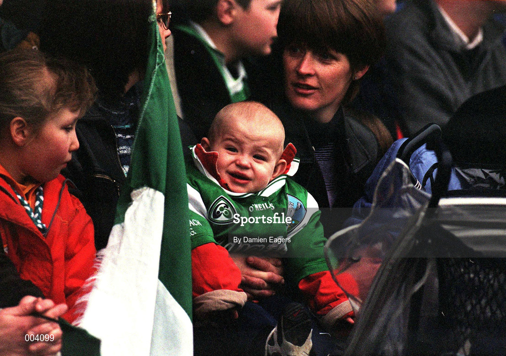 22 March 1998; Limerick fans during the Church & General National Hurling League Division 1A match between Limerick and Clare at the Gaelic Grounds in Limerick. Photo by Damien Eagers/Sportsfile