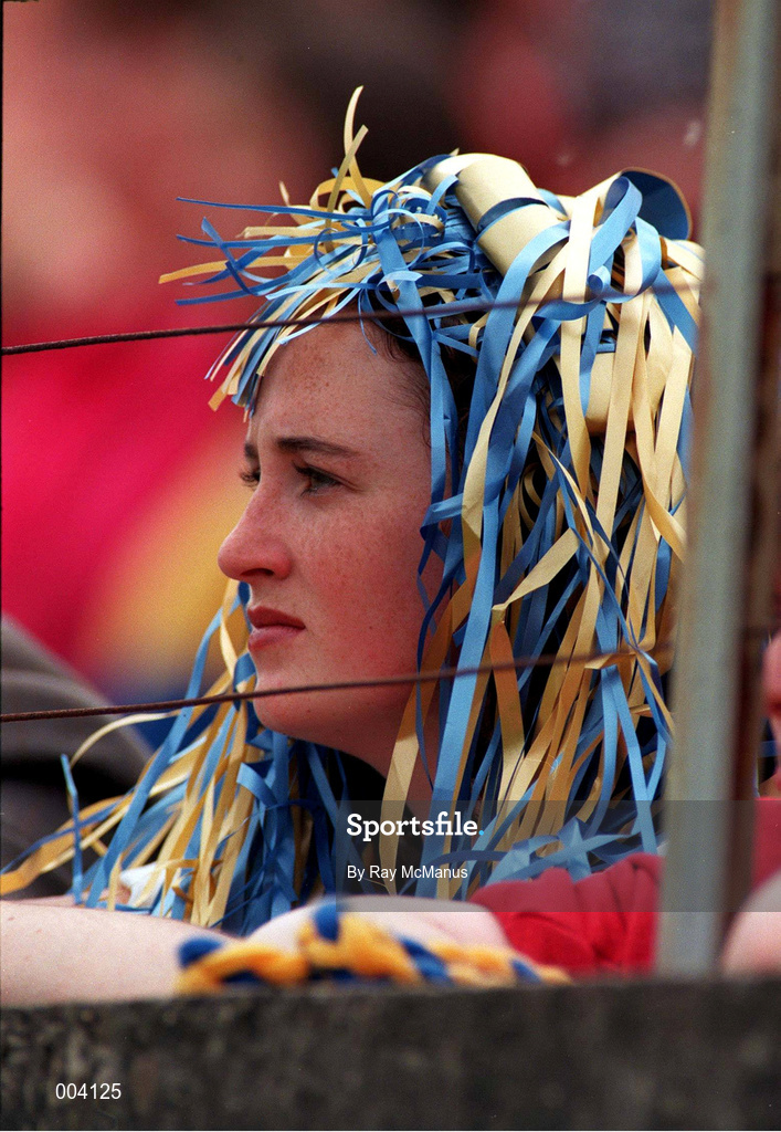 6 July 1997; A supporter looks on during the GAA Munster Senior Hurling Championship Final match between Clare and Tipperary at Páirc Uí Chaoimh in Cork. Photo by Ray McManus/Sportsfile