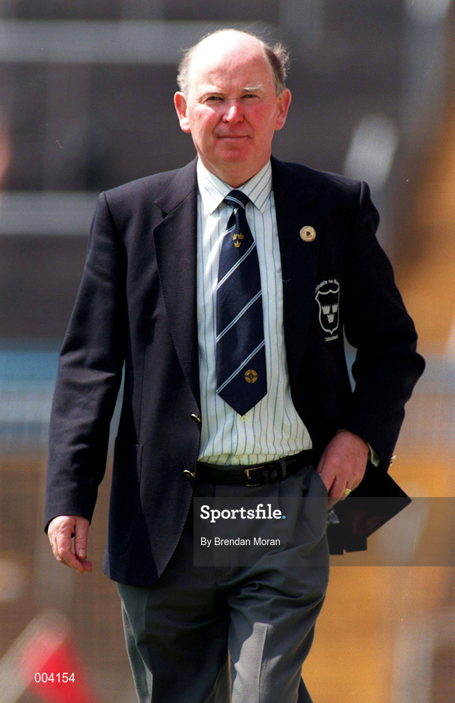 25 May 1997; Chairmain of the Munster Council Noel Walsh during the Munster Senior Hurling Championship Quarter-Final between Limerick and Waterford at Semple Stadium in Thurles, Tipperary. Photo by Brendan Moran/Sportsfile