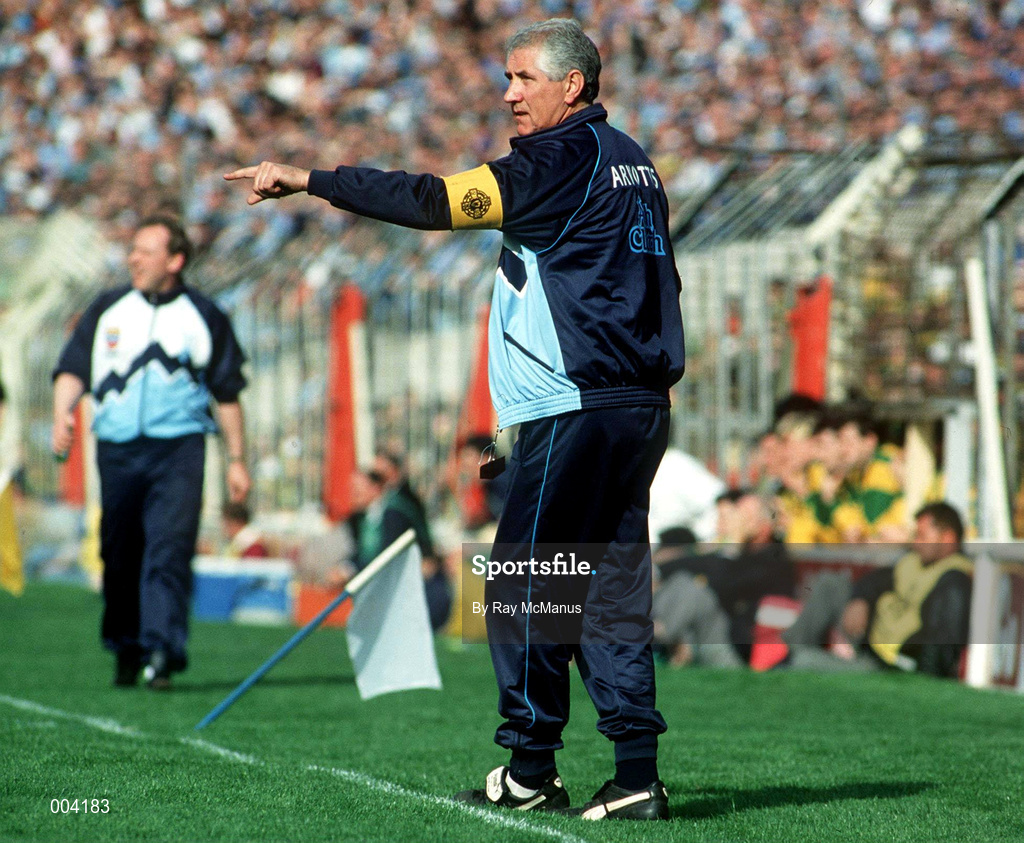 20 September 1992; Dublin manager Paddy Cullen during the All-Ireland Senior Football Championship Final match between Donegal and Dublin at Croke Park in Dublin. Photo by Ray McManus/Sportsfile
