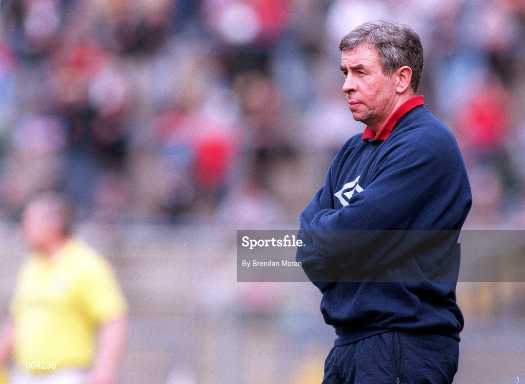 6 April 1997; Down manager Pete McGrath during the National Football League Quarter-Final match between Kerry and Down at Croke Park in Dublin. Photo by Brendan Moran/Sportsfile