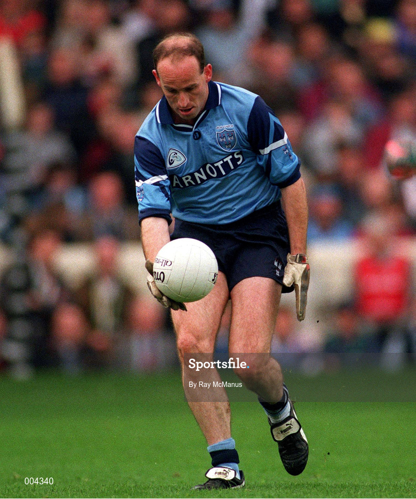 26 July 1992; Dublin captain Tommy Carr during the Leinster Senior Football Championship Final match between Dublin and Kildare at Croke Park in Dublin. Photo by Ray McManus/Sportsfile