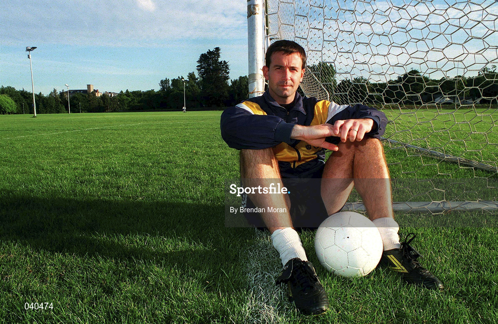 13 June 2000; UCD soccer player Brian Mooney poses for a portrait at UCD in Dublin. Photo by Brendan Moran/Sportsfile