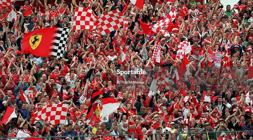 4 June 2000; Cork supporters during the Guinness Munster Senior Hurling Championship Semi-Final between Cork and Limerick at Semple Stadium in Thurles, Tipperary. Photo by Ray McManus/Sportsfile