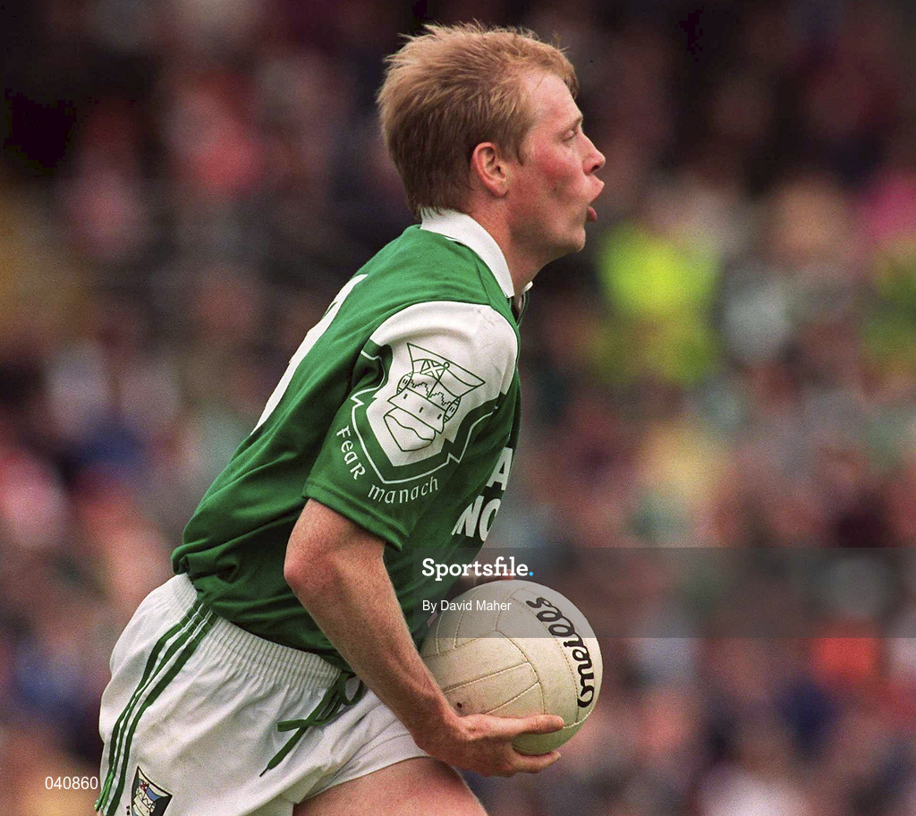 25 June 2000; Liam McBarron of Fermanagh during the Bank of Ireland Ulster Senior Football Championship Semi-Final match between Armagh and Fermanagh at St Tiernach's Park in Clones, Monaghan. Photo by David Maher/Sportsfile