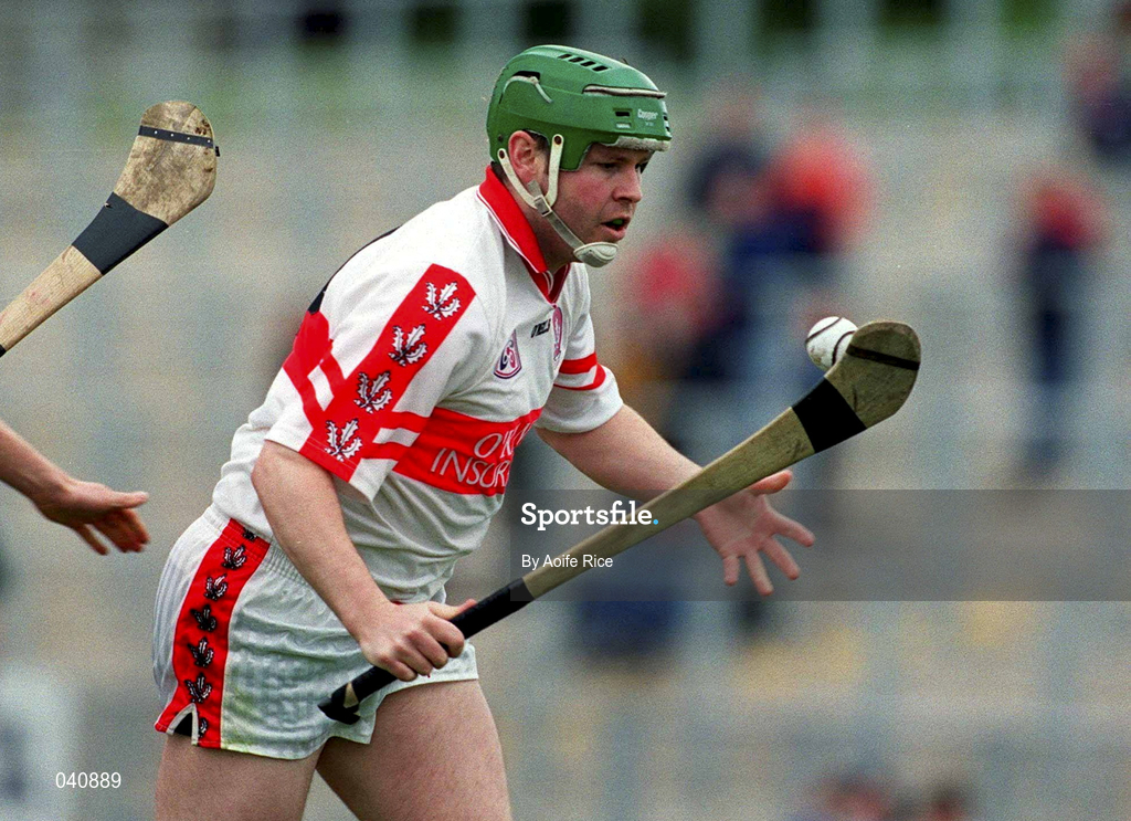 11 June 2000; Michael Collins of Derry during the Guinness Ulster Senior Hurling Championship Semi-Final between Derry and Down at Casement Park in Belfast, Antrim. Photo by Aoife Rice/Sportsfile