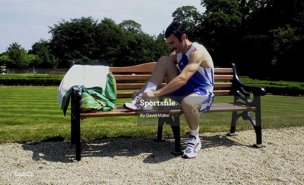 28 June 2000; Boxer Michael Roche at the official launch at the Raddisson Hotel, Dublin, of the new adidas Irish Olympic team kit for the Sydney 2000 Summer Olympic Games. Photo by David Maher/Sportsfile