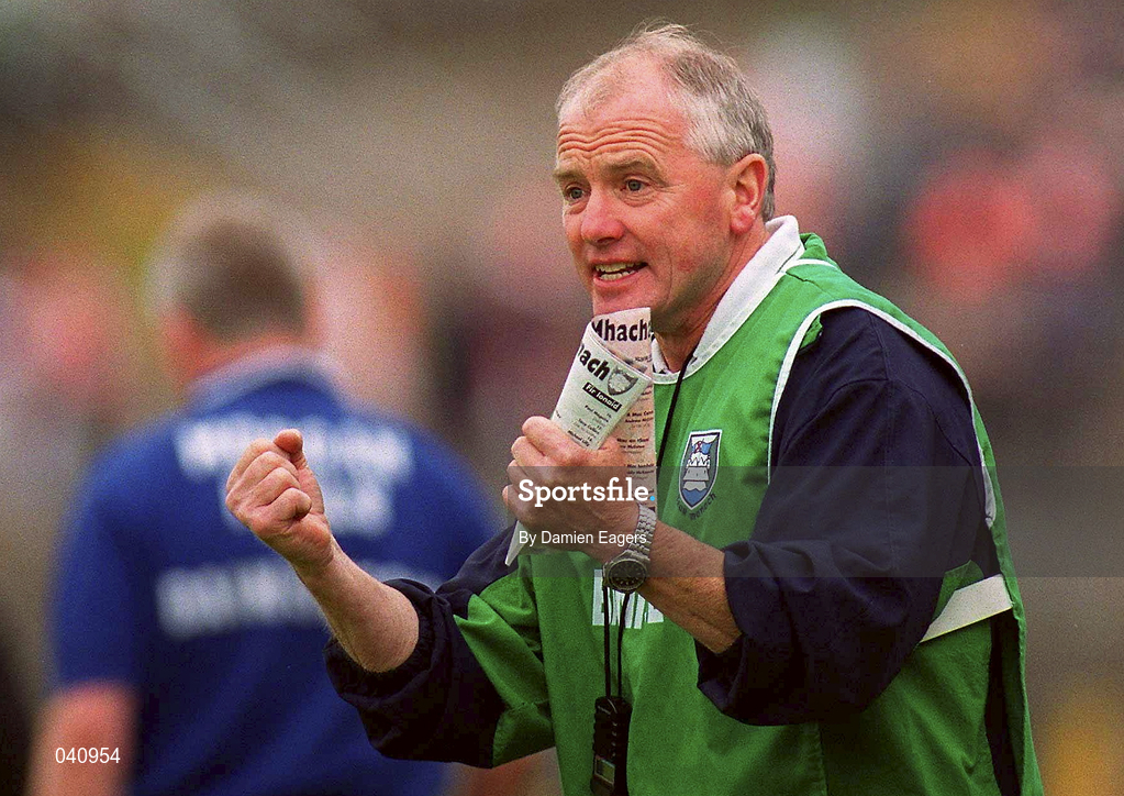 25 June 2000; Fermanagh manager Pat King during the Bank of Ireland Ulster Senior Football Championship Semi-Final match between Armagh and Fermanagh at St Tiernach's Park in Clones, Monaghan. Photo by Damien Eagers/Sportsfile