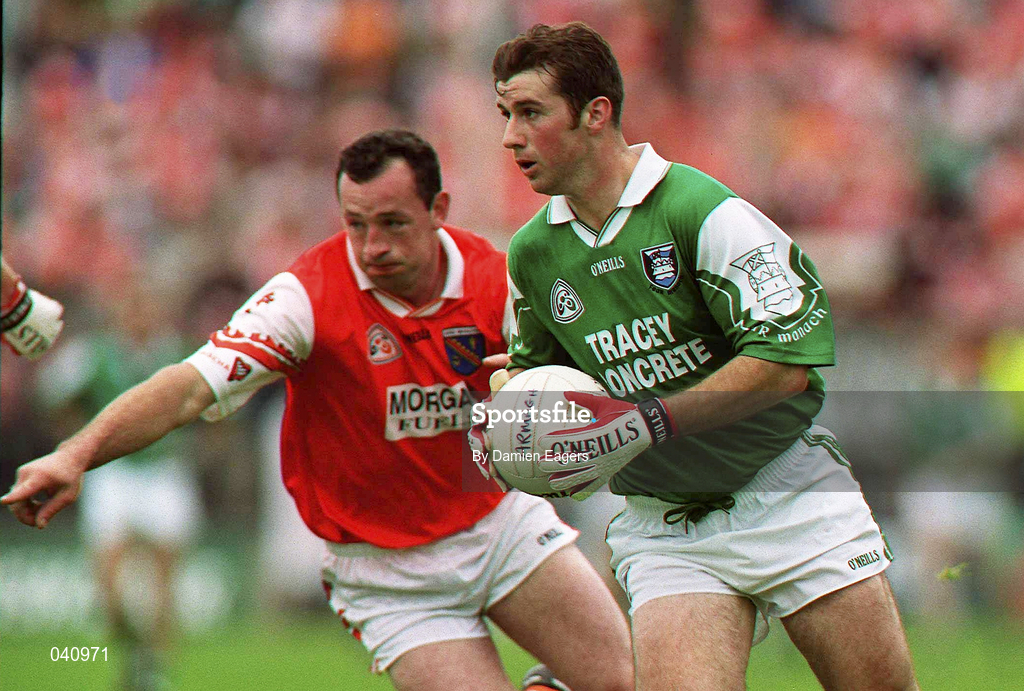 25 June 2000; Raymond Gallagher of Fermanagh during the Bank of Ireland Ulster Senior Football Championship Semi-Final match between Armagh and Fermanagh at St Tiernach's Park in Clones, Monaghan. Photo by Damien Eagers/Sportsfile