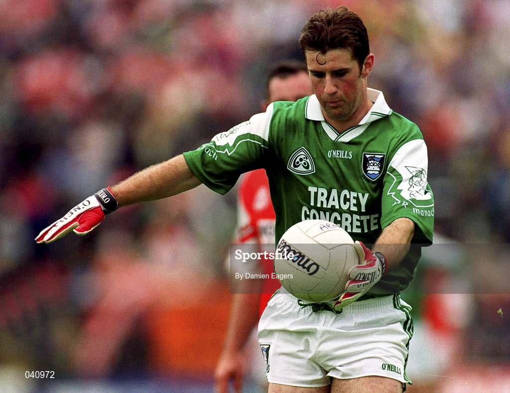 25 June 2000; Raymond Gallagher of Fermanagh during the Bank of Ireland Ulster Senior Football Championship Semi-Final match between Armagh and Fermanagh at St Tiernach's Park in Clones, Monaghan. Photo by Damien Eagers/Sportsfile