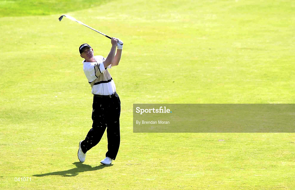 29 June 2000; Richie Coughlan of Ireland watches his approach shot to the 13th green during the first day of the Murphy's Irish Open Golf Championship at Ballybunion Golf Club in Kerry. Photo by Brendan Moran/Sportsfile