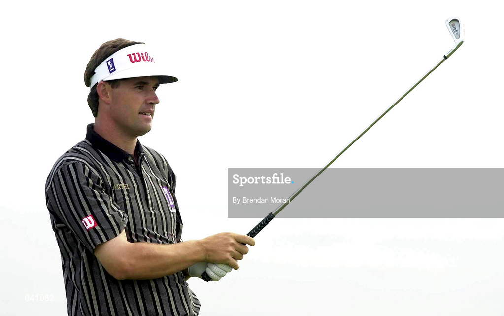 30 June 2000; Padraig Harrington of Ireland watches his shot from the 16th tee box during the second day of the Murphy's Irish Open Golf Championship at Ballybunion Golf Club in Kerry. Photo by Brendan Moran/Sportsfile