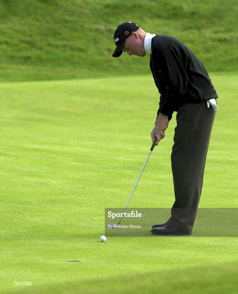 29 June 2000; Patrik Sjoland of Sweden putts on the third green during the first day of the Murphy's Irish Open Golf Championship at Ballybunion Golf Club in Kerry. Photo by Brendan Moran/Sportsfile