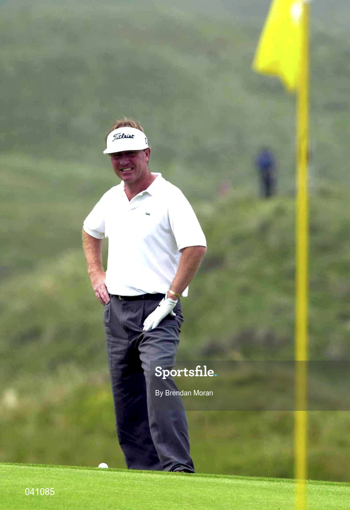 30 June 2000; Philip Walton of Ireland looks at his lie on the 7th green during the second day of the Murphy's Irish Open Golf Championship at Ballybunion Golf Club in Kerry. Photo by Brendan Moran/Sportsfile