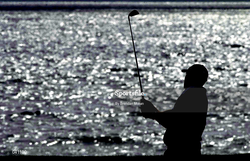 29 June 2000; Richie Coughlan of Ireland watches his approach shot to the 12th green from the fairway during the first day of the Murphy's Irish Open Golf Championship at Ballybunion Golf Club in Kerry. Photo by Brendan Moran/Sportsfile