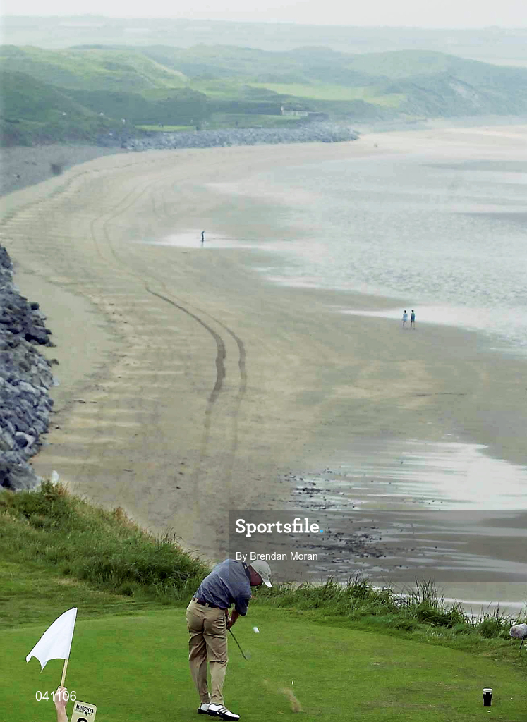 29 June 2000; Sergio Garcia of Spain plays his tee shot from the sixth tee box during the first day of the Murphy's Irish Open Golf Championship at Ballybunion Golf Club in Kerry. Photo by Brendan Moran/Sportsfile