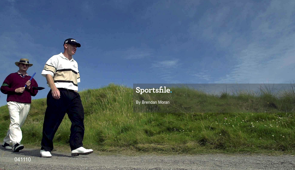 29 June 2000; Richie Coughlan of Ireland walks down the 12th fairway during the first day of the Murphy's Irish Open Golf Championship at Ballybunion Golf Club in Kerry. Photo by Brendan Moran/Sportsfile