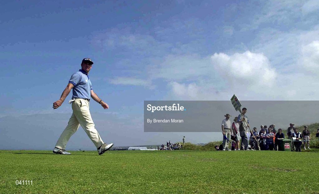 29 June 2000; Paul McGinley of Ireland makes his way from the third tee box during the first day of the Murphy's Irish Open Golf Championship at Ballybunion Golf Club in Kerry. Photo by Brendan Moran/Sportsfile