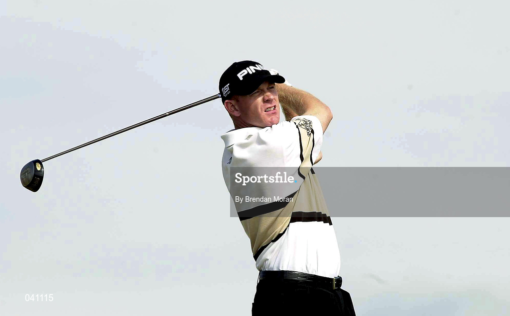 29 June 2000; Richie Coughlan of Ireland watches his drive from the 12th tee box during the first day of the Murphy's Irish Open Golf Championship at Ballybunion Golf Club in Kerry. Photo by Brendan Moran/Sportsfile