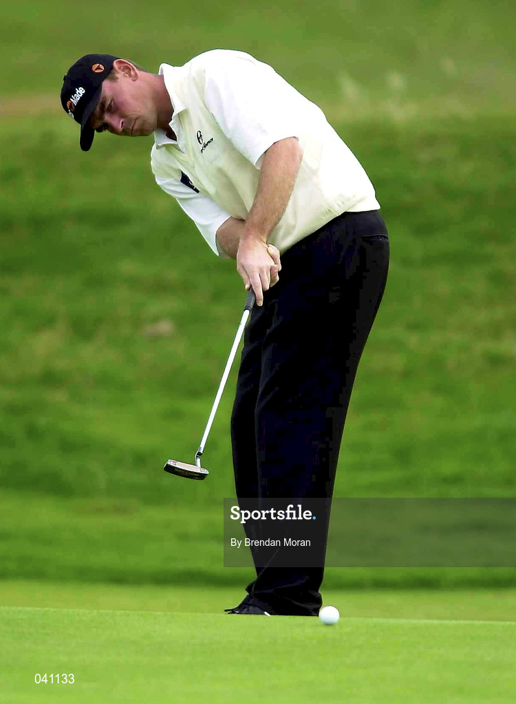 30 June 2000; Thomas Bjorn of Denmark putts on the 16th green during the second day of the Murphy's Irish Open Golf Championship at Ballybunion Golf Club in Kerry. Photo by Brendan Moran/Sportsfile