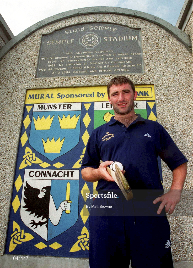 28 June 2000; Tipperary hurler Paul Shelley poses for a portrait outside Semple Stadium in Thurles, Tipperary. Photo by   Matt Browne/Sportsfile