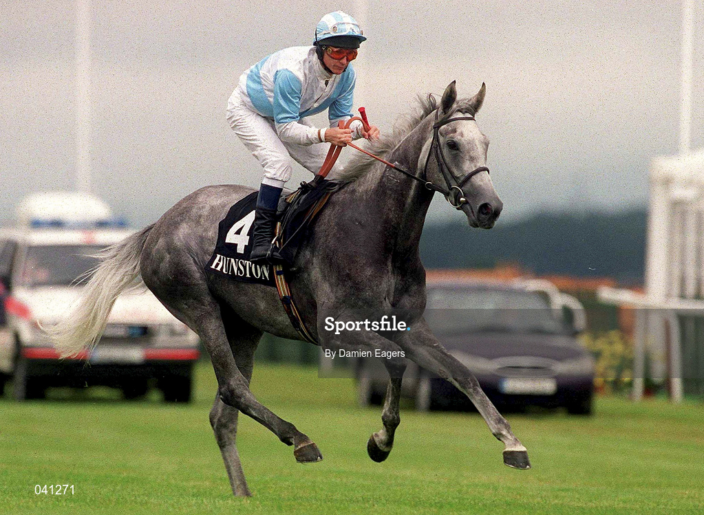 1 July 2000; Ela Athena, with Philip Robinson up, canters to the start for the Hunston Financial Planning Pretty Polly Stakes at The Curragh Racecourse in Kildare. Photo by Damien Eagers/Sportsfile