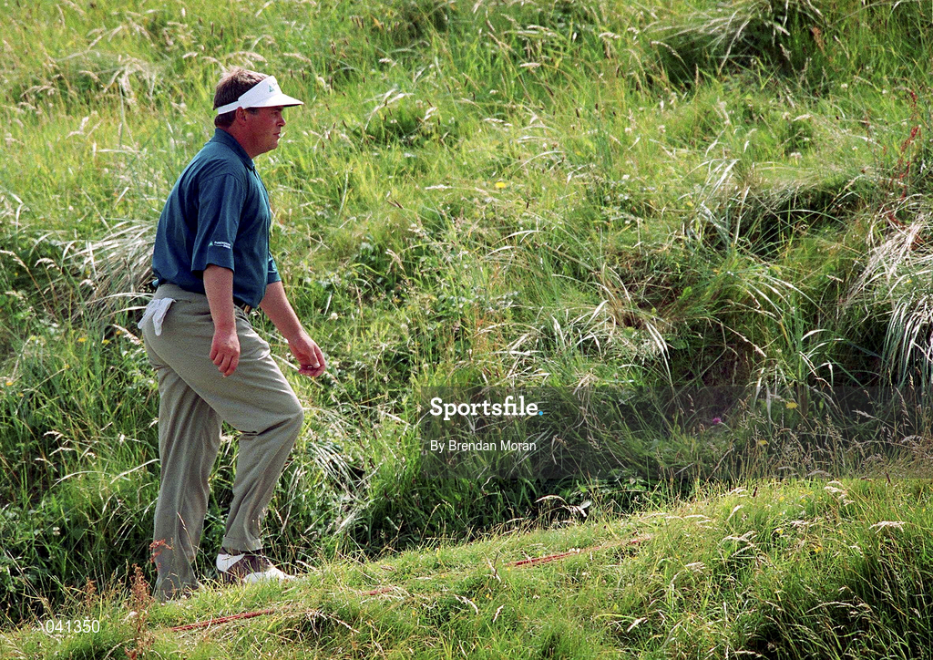 29 June 2000; Darren Clarke of Northern Ireland makes his way up to the 12th tee box during the first day of the Murphy's Irish Open Golf Championship at Ballybunion Golf Club in Kerry. Photo by Brendan Moran/Sportsfile