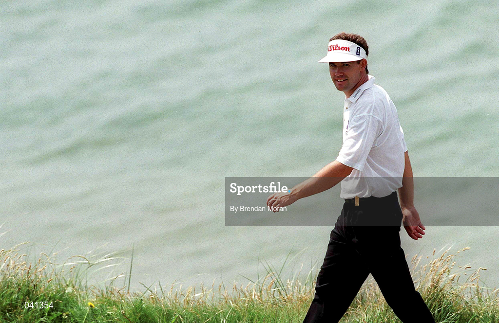 30 June 2000; Padraig Harrington of Ireland walks down the sixth fairway during the second day of the Murphy's Irish Open Golf Championship at Ballybunion Golf Club in Kerry. Photo by Brendan Moran/Sportsfile