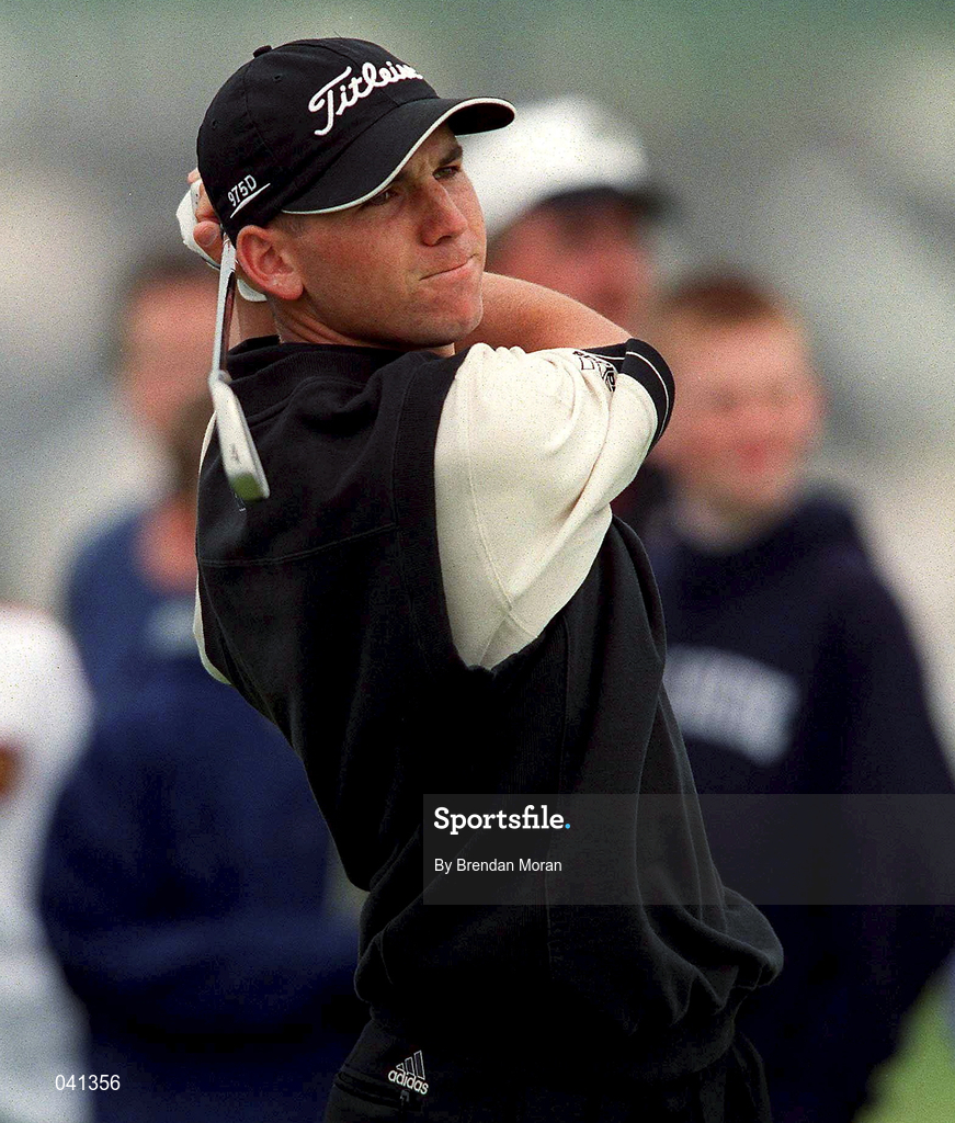 30 June 2000; Sergio Garcia of Spain watches his shot from the 14th tee box during the second day of the Murphy's Irish Open Golf Championship at Ballybunion Golf Club in Kerry. Photo by Brendan Moran/Sportsfile