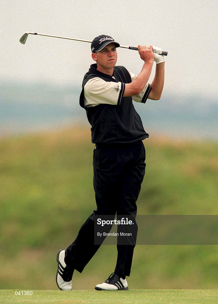 30 June 2000; Sergio Garcia of Spain watches his second shot on the 14th fairway during the second day of the Murphy's Irish Open Golf Championship at Ballybunion Golf Club in Kerry. Photo by Brendan Moran/Sportsfile