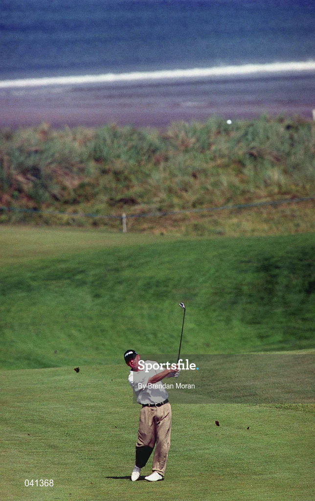 30 June 2000; Richard Coughlan of Ireland plays his approach shot to the 11th green during the second day of the Murphy's Irish Open Golf Championship at Ballybunion Golf Club in Kerry. Photo by Brendan Moran/Sportsfile
