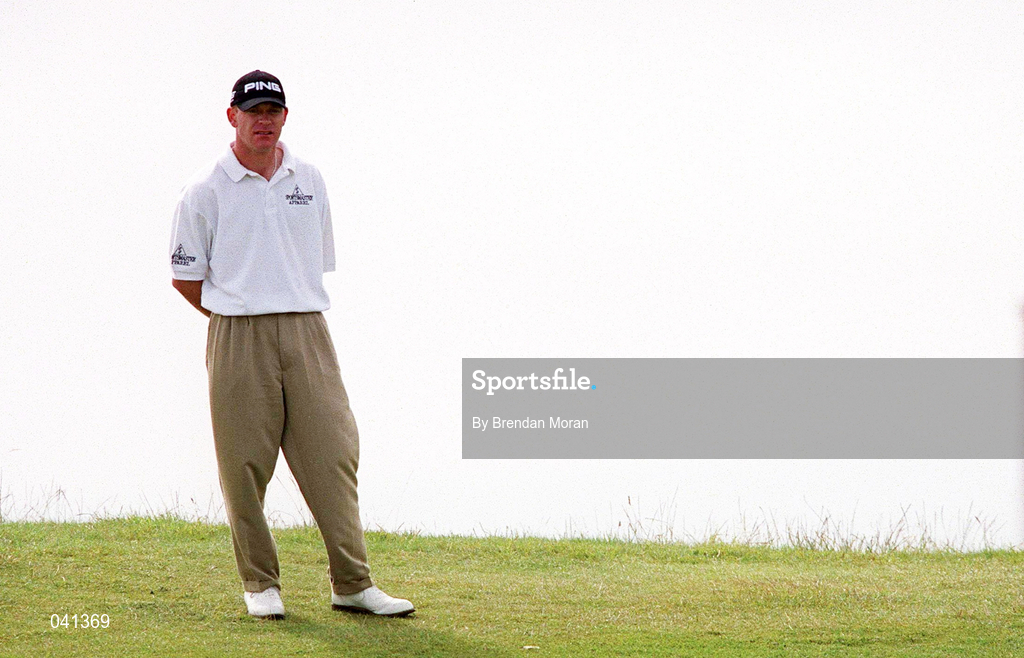 30 June 2000; Richard Coughlan of Ireland waits his turn to play the 11th green during the second day of the Murphy's Irish Open Golf Championship at Ballybunion Golf Club in Kerry. Photo by Brendan Moran/Sportsfile