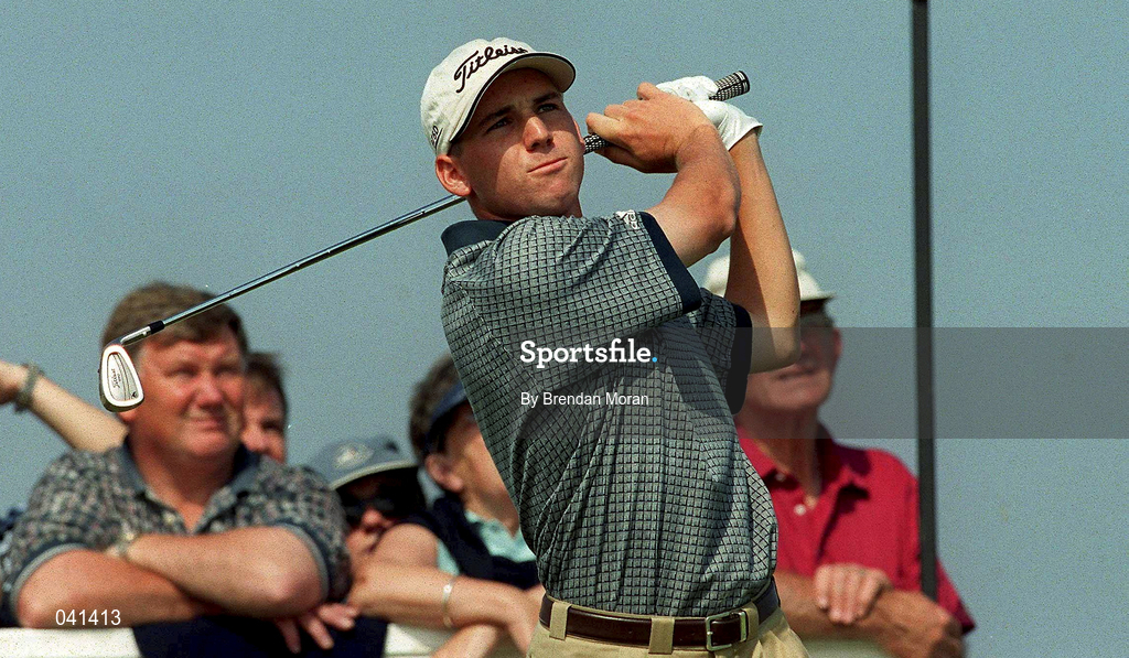 30 June 2000; Sergio Garcia of Spain watches his shot from the third tee box during the second day of the Murphy's Irish Open Golf Championship at Ballybunion Golf Club in Kerry. Photo by Brendan Moran/Sportsfile
