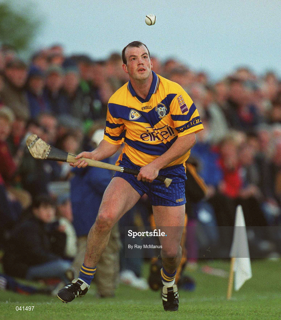 28 May 2000; Ollie Baker of Clare during the Senior Hurling Challenge match between Kilkenny and Clare at Young Ireland's GAA Grounds in Kilkenny. Photo by Ray McManus/Sportsfile