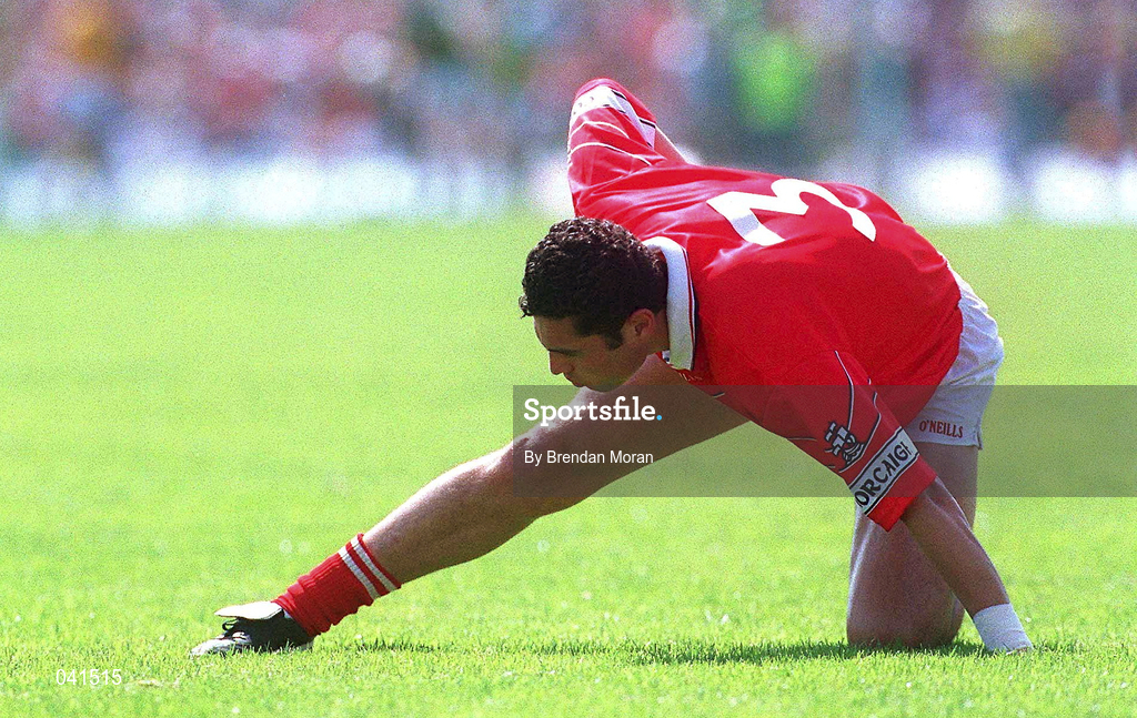 18 June 2000; Sean Og O'hAilpin of Cork prior to the Bank of Ireland Munster Senior Football Championship Semi-Final match between Kerry and Cork at Fitzgerald Stadium in Killarney, Kerry. Photo by Brendan Moran/Sportsfile